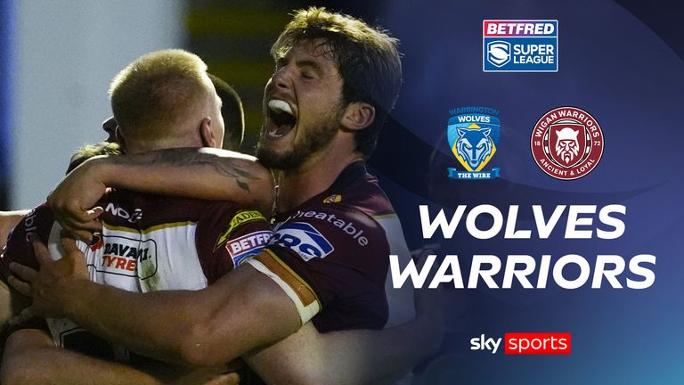  Rugby League - Betfred Super League Round 21 - Warrington Wolves v Wigan Warriors - Halliwell Jones Stadium, Warrington, England - Zach Eckersley of Wigan celebrating his try