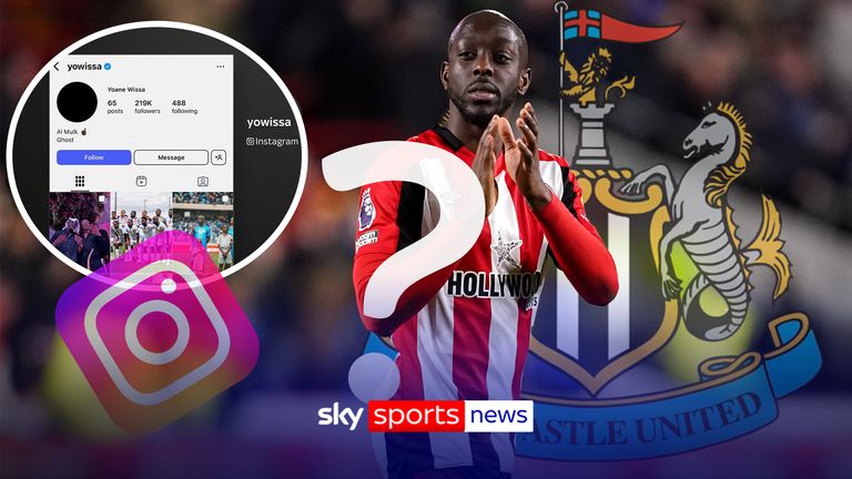 Newcastle target Yoane Wissa removes Brentford from his Instagram profile as the forward looks for the exit door after confirming he doesn't want to be play for the club going forward. 