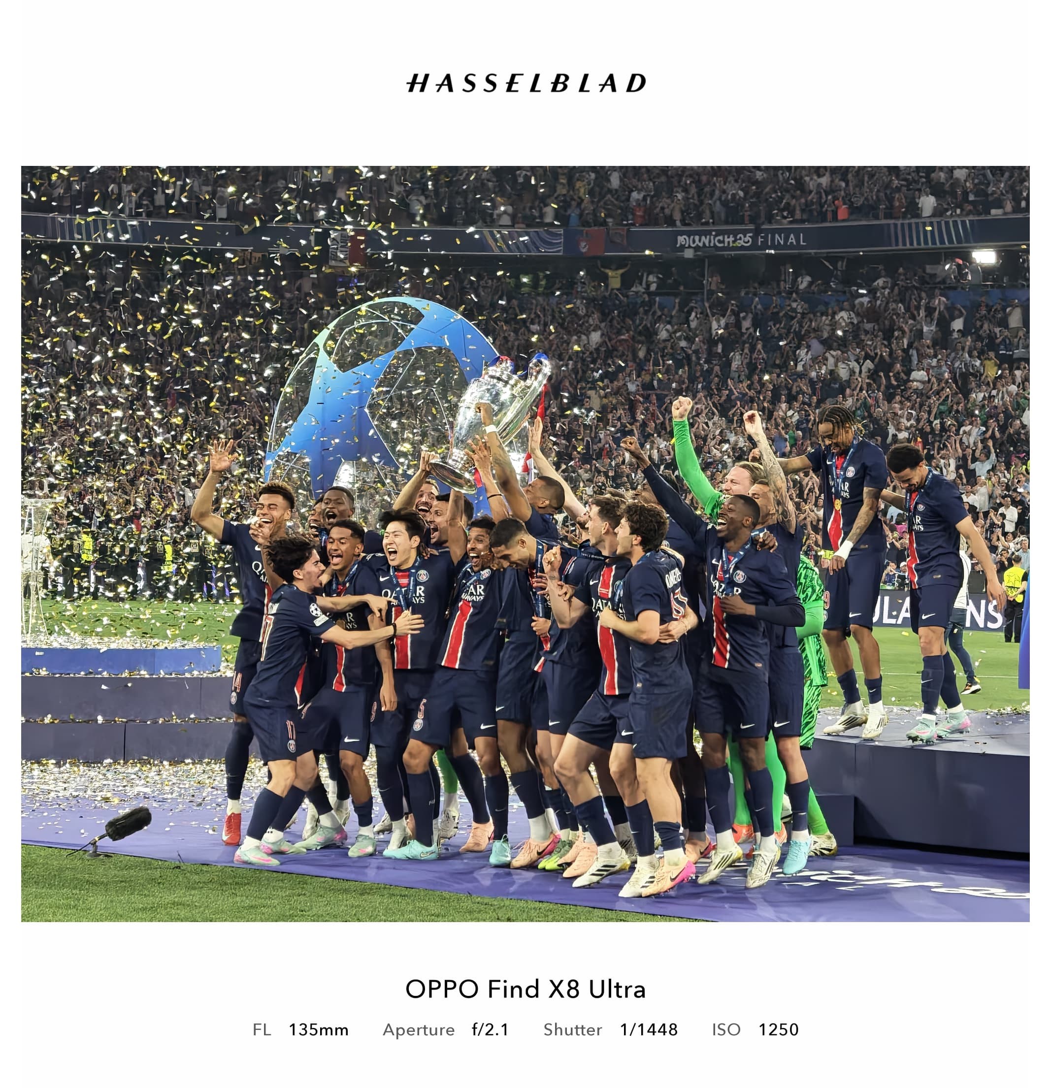 Osman Dembele celebrates the Champions League with PSG