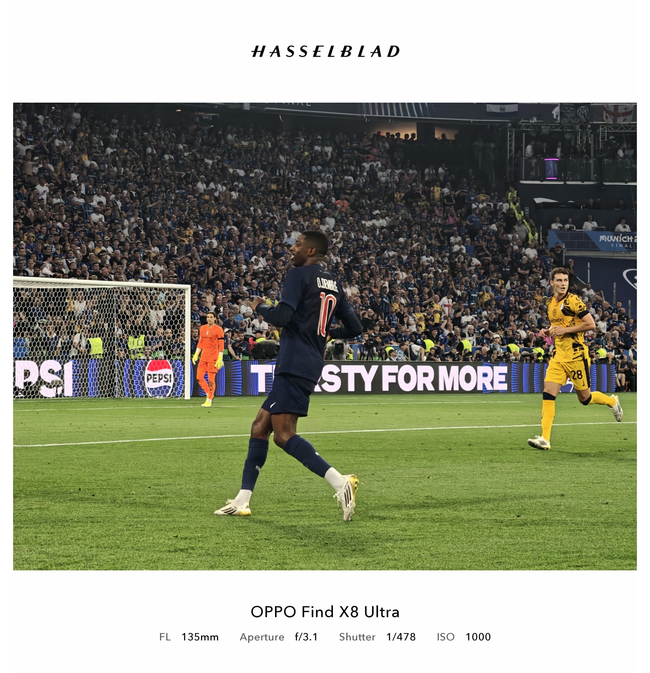 Osman Dembele in the Champions League victory with PSG