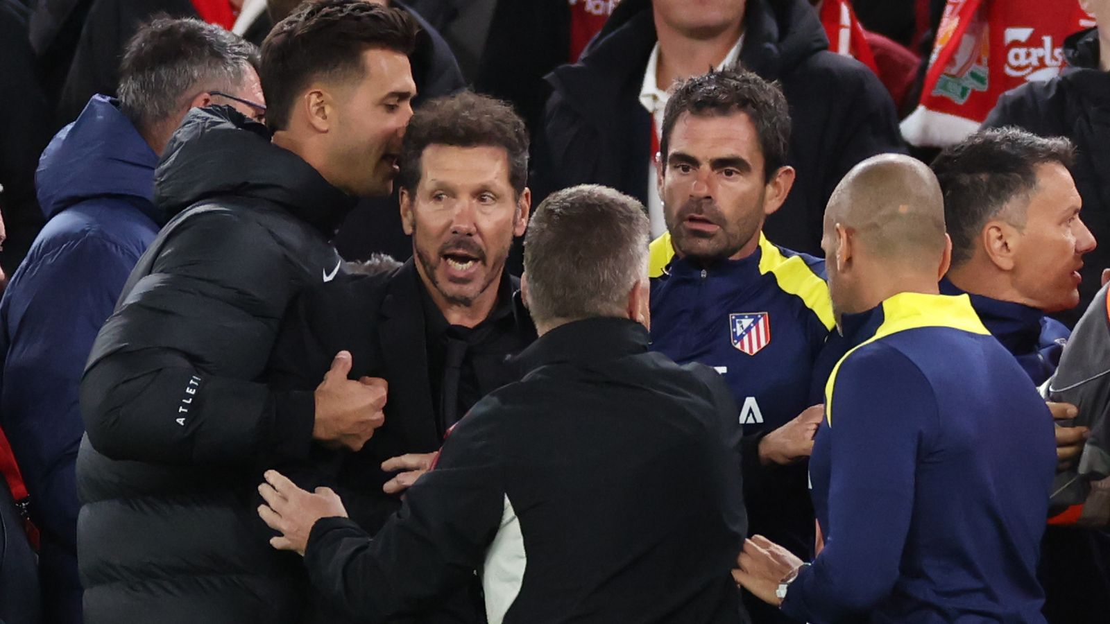 Diego Simeone's 'regret' over clash with Liverpool fans at Anfield after Atletico Madrid boss reacts to 'insults'