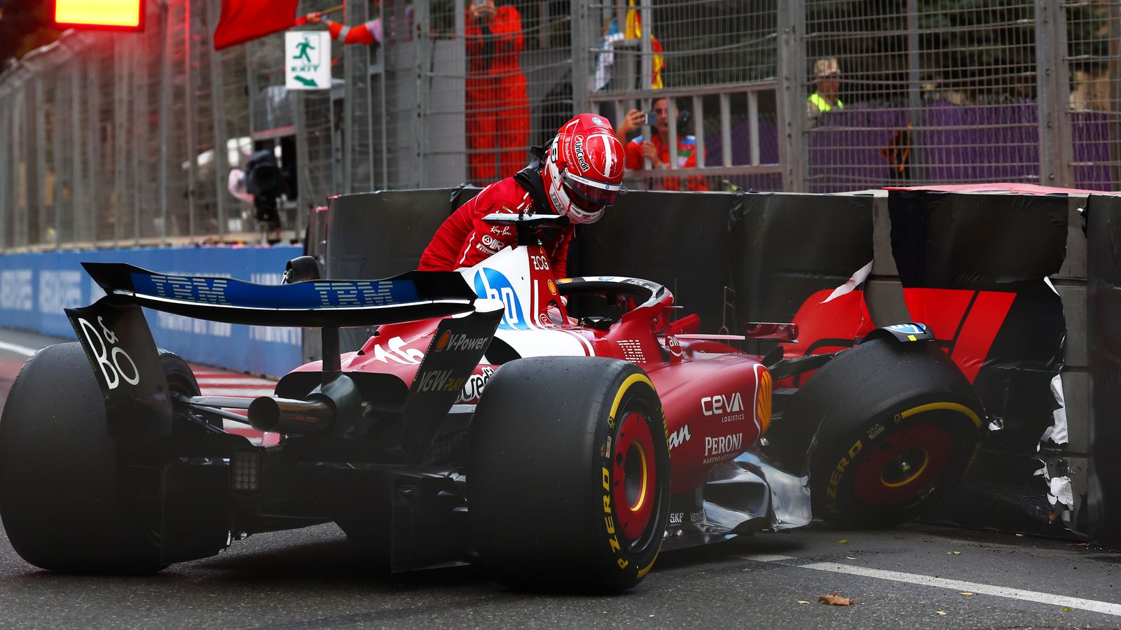 Azerbaijan GP: Leclerc crashes in Q3 after Hamilton eliminated early LIVE!