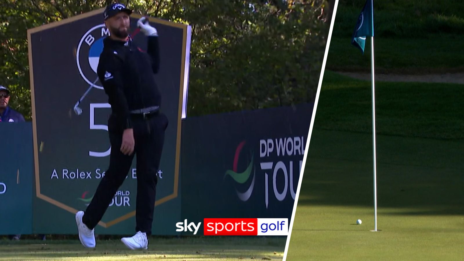 BMW PGA Championship: Jon Rahm almost makes hole-in-one with one-handed finish!
