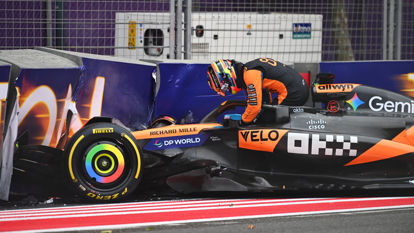 Verstappen wins in Azerbaijan, Norris only seventh after Piastri crash
