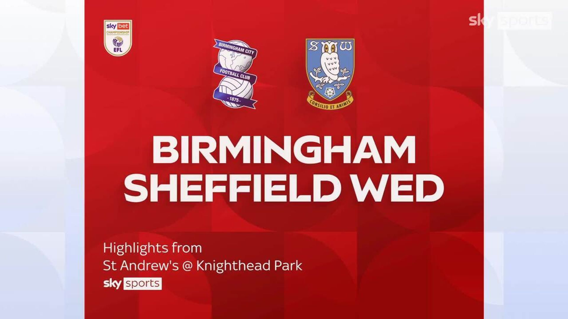 Birmingham 2-2 Sheffield Wednesday 