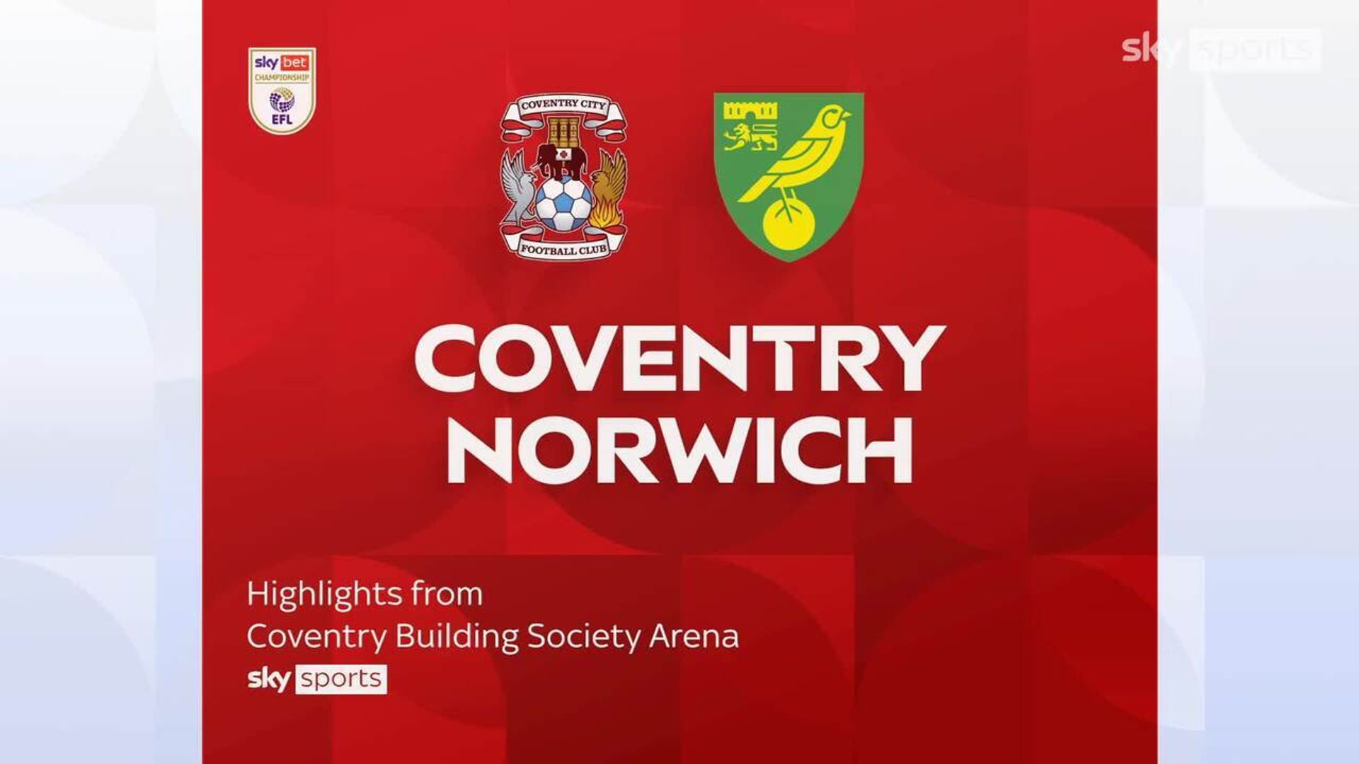 Coventry City 1-1 Norwich City