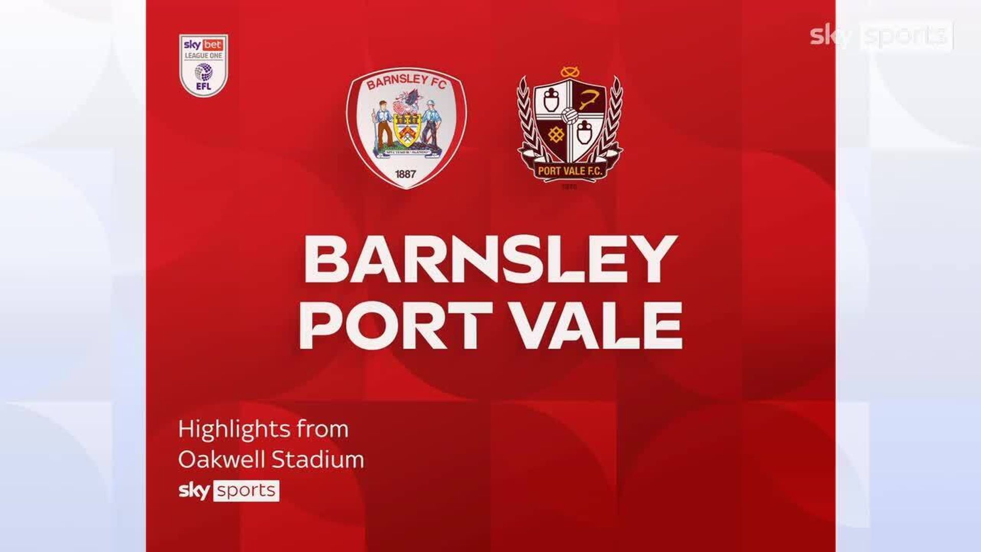 Barnsley 0-2 Port Vale
