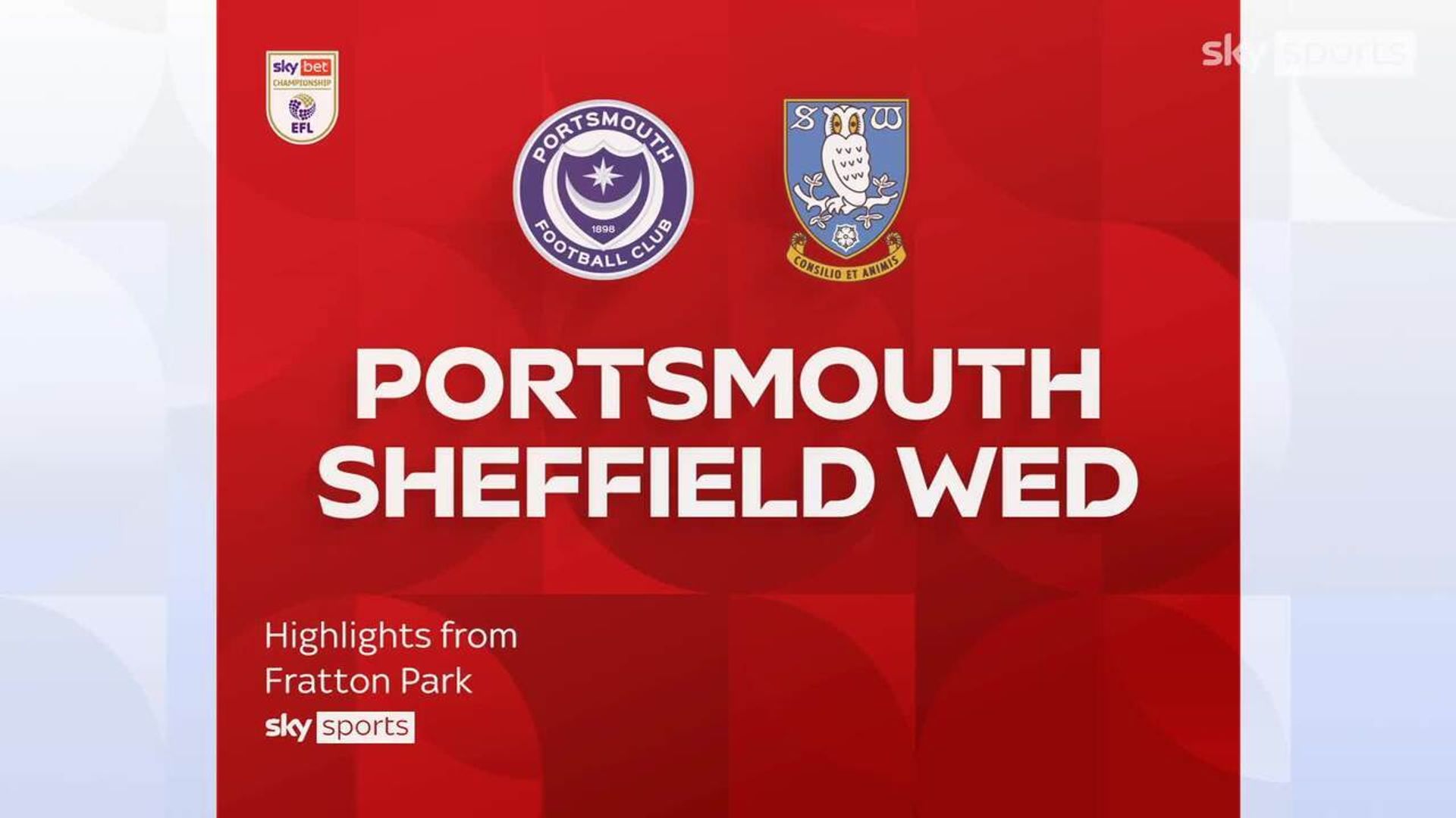 Portsmouth 0-2 Sheffield Wednesday