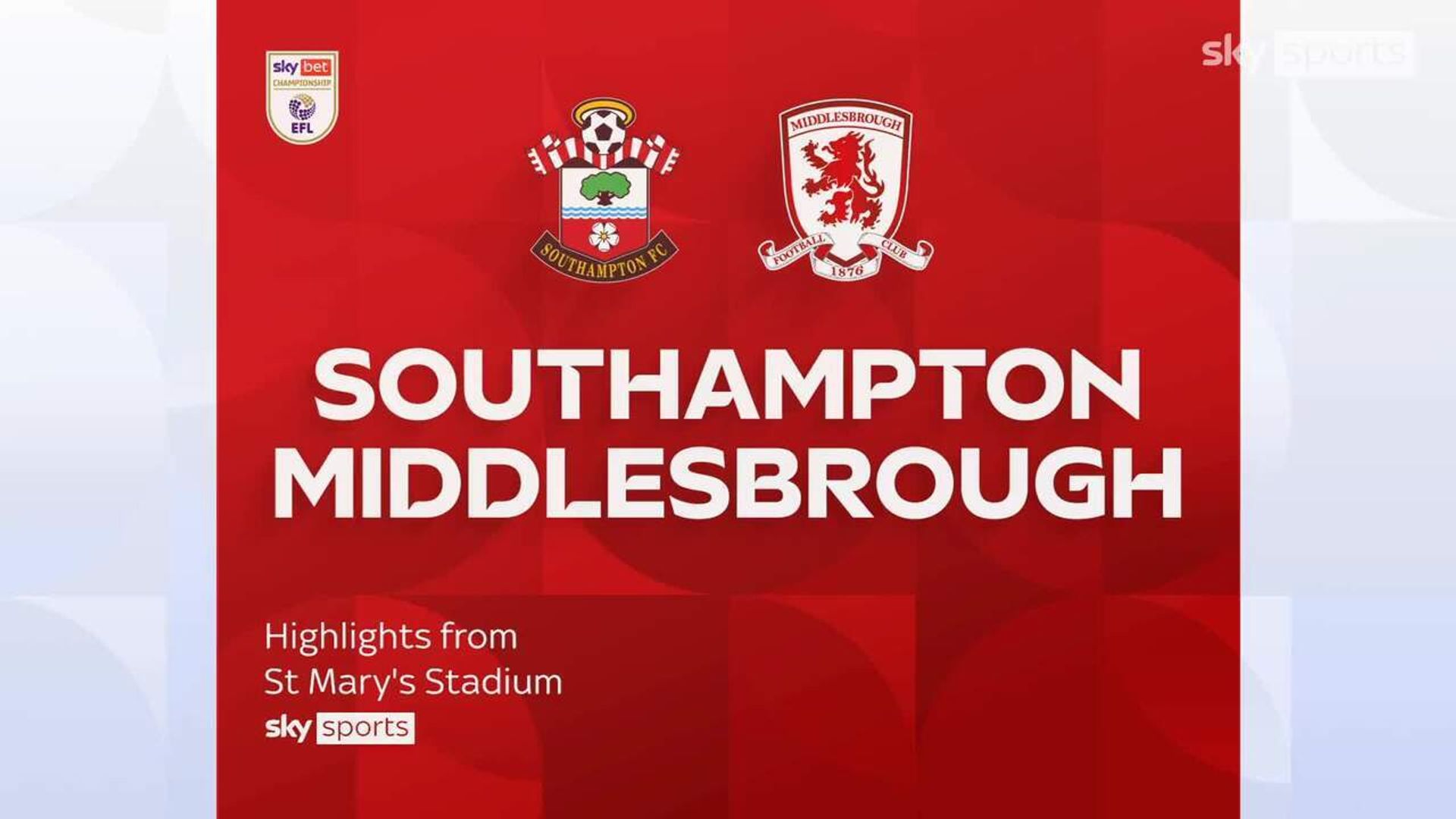 Southampton 1-1 Middlesbrough