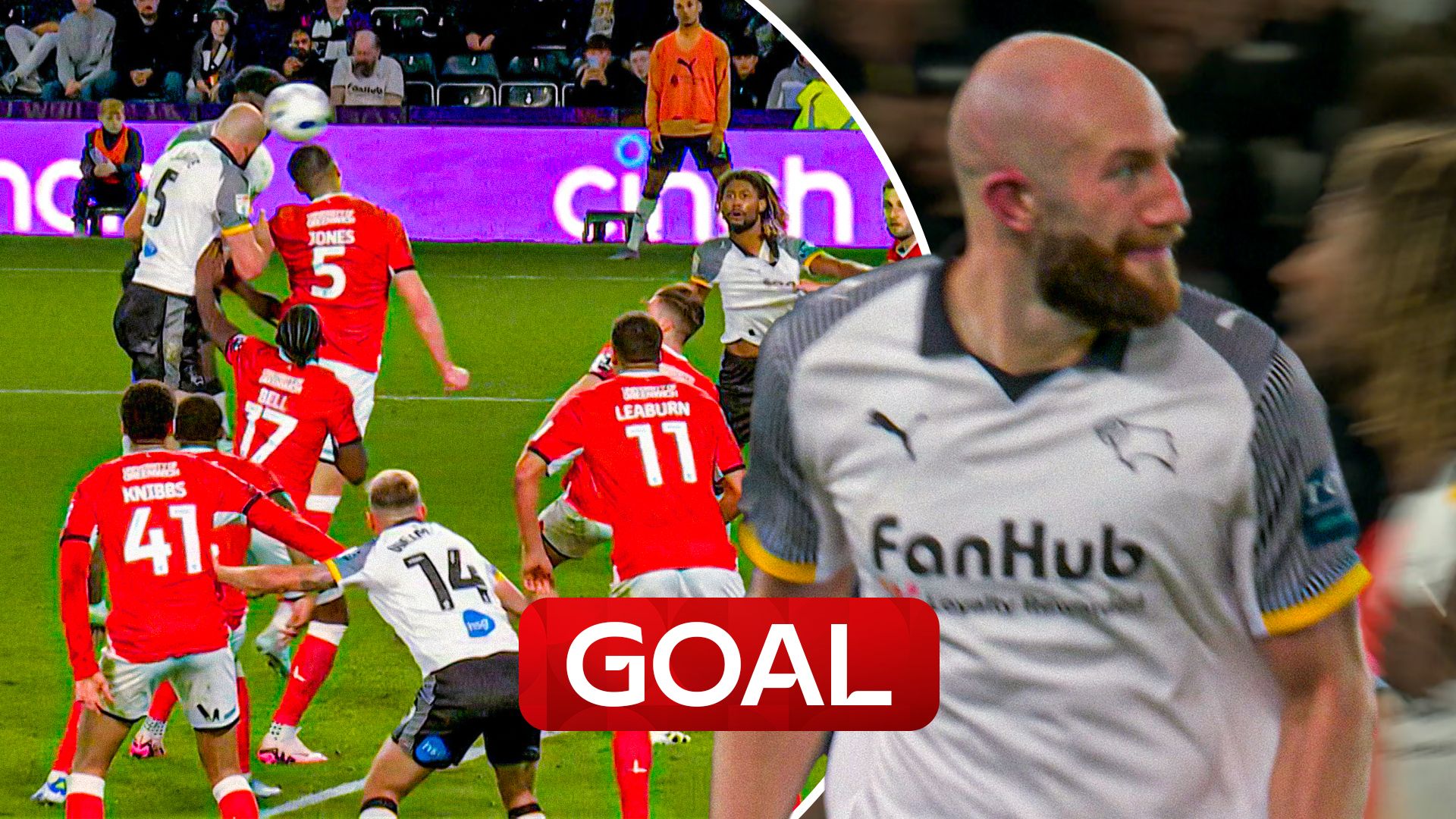 'Pride Park needed that!' | Clarke makes it 1-1 against Charlton!