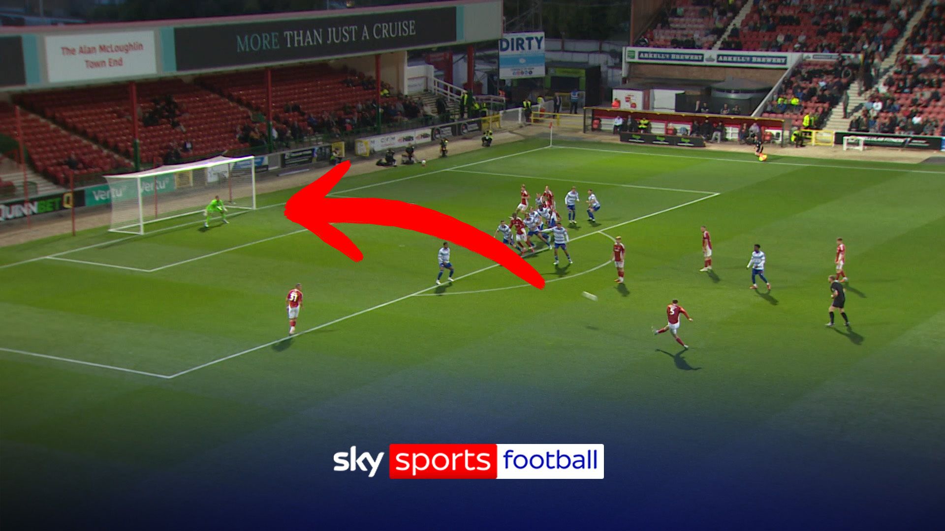 Where's the wall?! Wright's direct free kick catches Reading by surprise in EFL Trophy