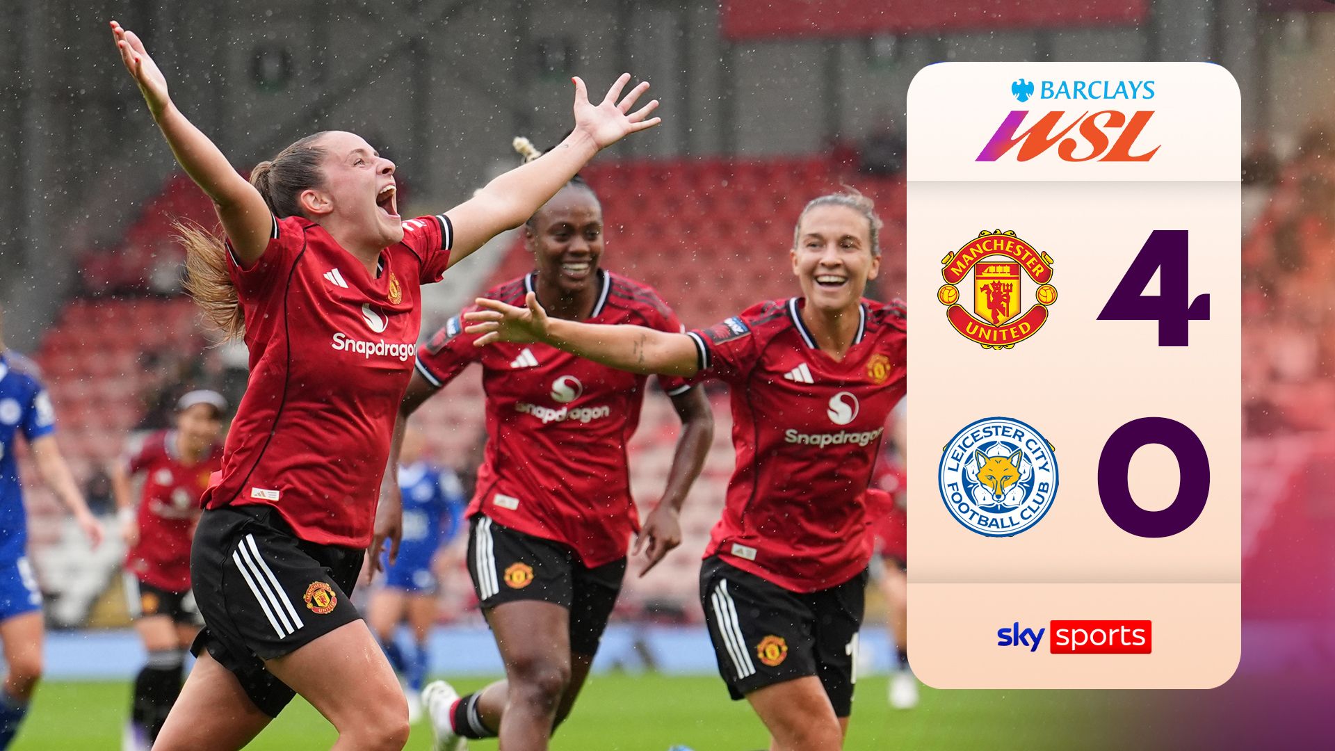 Highlights: Toone scores as Man Utd thump Leicester