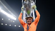 Image of Ederson won the Champions League during his time at Manchester City