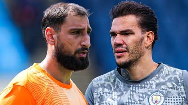 Image of Gianluigi Donnarumma (left) has joined Manchester City after Ederson signed for Fenerbhace