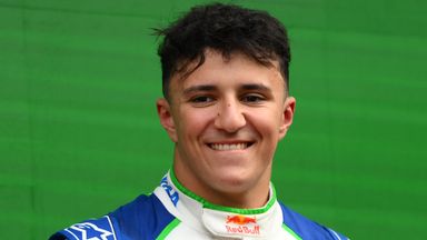 Hadjar celebrates his maiden F1 podium at the 2025 Dutch Grand Prix (Red Bull Content Pool)