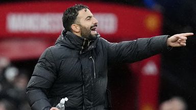 Manchester United boss Ruben Amorim during the 2-1 win against Chelsea