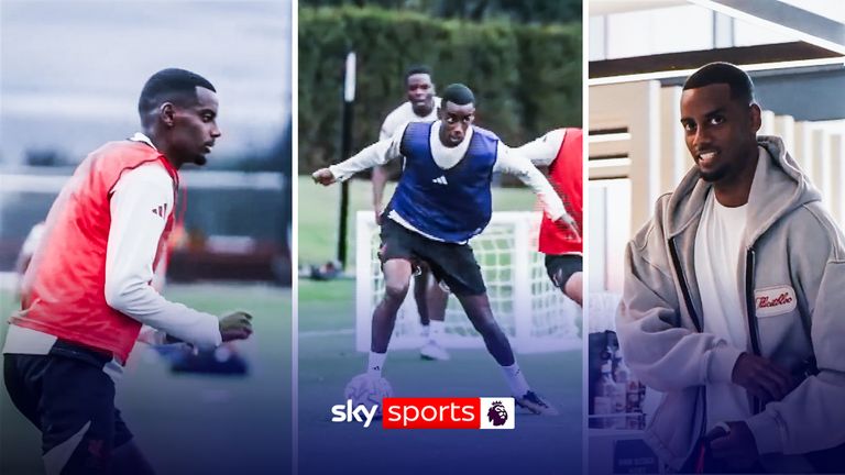 Alexander Isak has trained with his Liverpool team mates for the first time since his British record transfer from Newcastle on Deadline Day