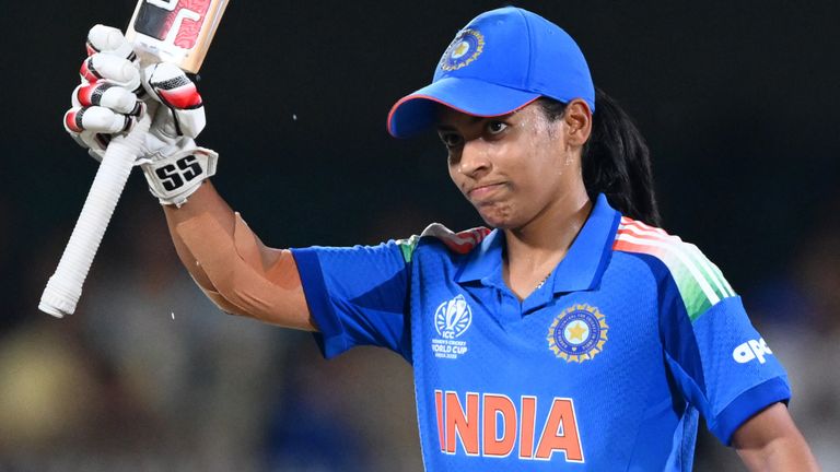 India's Amanjot Kaur scored her first Cricket World Cup fifty in the opening match against Sri Lanka (Getty Images)