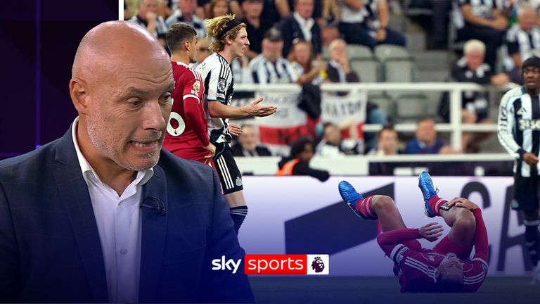 Listen to how match officials decided Anthony Gordon was deserving of a red for his challenge on Virgil van Dijk.