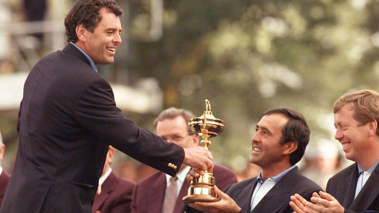 Seve Ballesteros and Bernhard Gallacher, 1995 Ryder Cup 