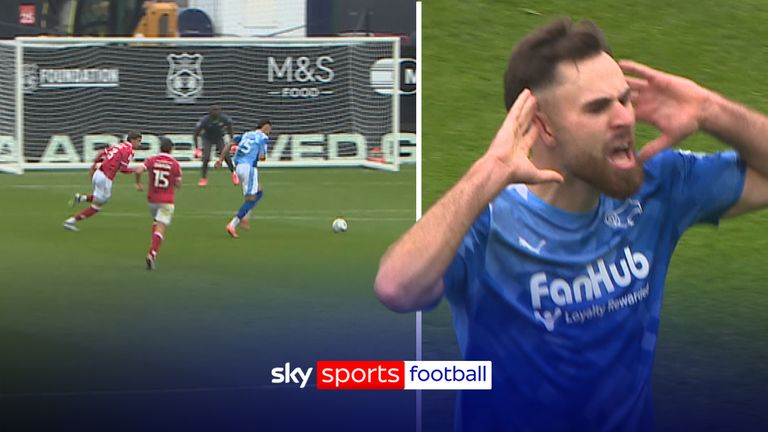 Brereton Diaz scores for Derby at Wrexham