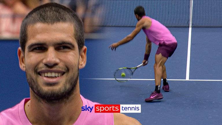 Carlos Alcaraz in the US Open final