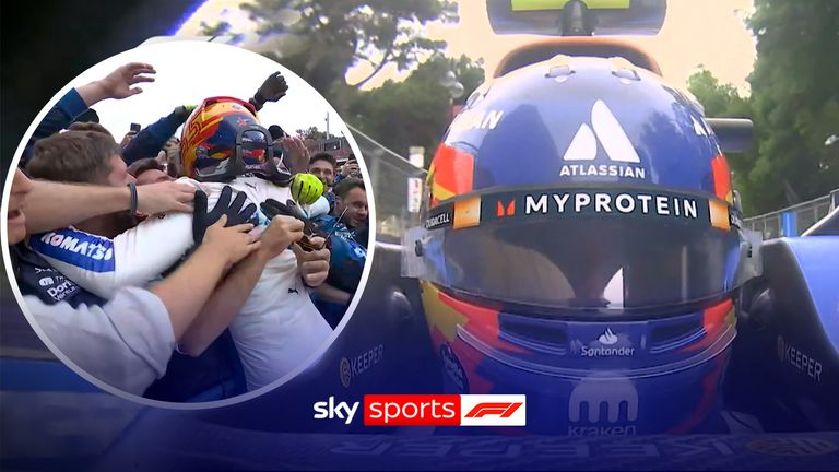 Carlos Sainz describes his first P3 Williams finish at the Azerbaijan as his &#39;best podium of his career&#39;.