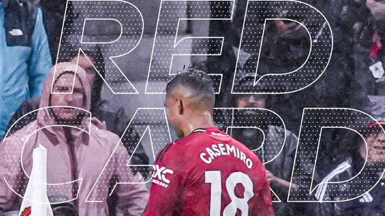 Casemiro sees red in Man Utd's match against Chelsea