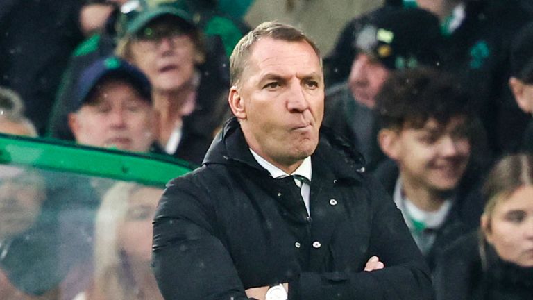 Rodgers durante a partida do Celtic contra o Hibs