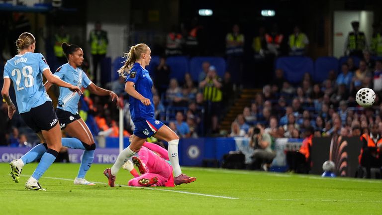Chelsea's Aggie Beever-Jones scored the opener against Man City