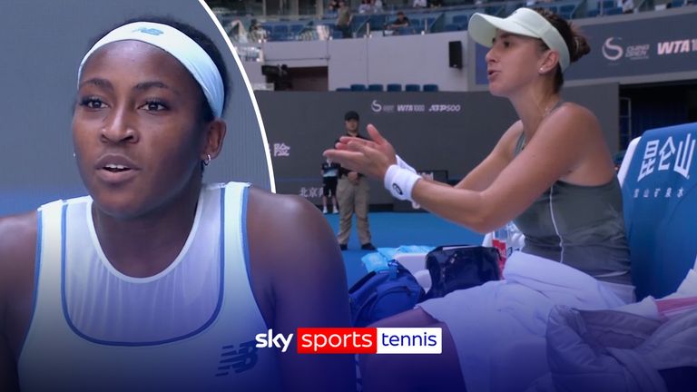 Coco Gauff e Belinda Bencic Clash in scambio riscaldato