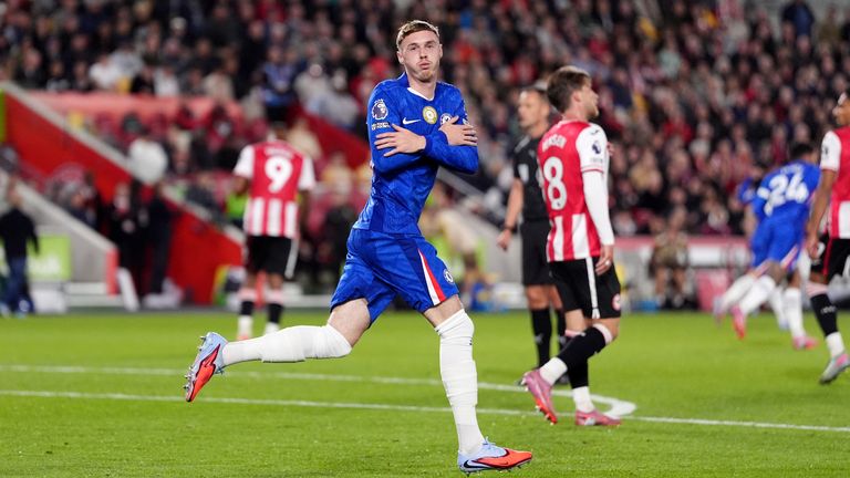 Cole Palmer scored in Chelsea's 2-2 draw with Brentford
