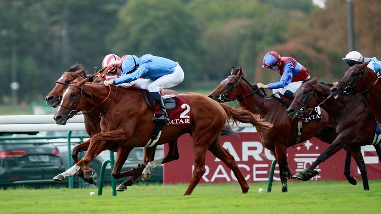 Cualificar (W. Buick) PRIX Niel Gr.2 wins in Parislongchamb