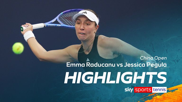Highlights of the Round of 32 match-up at the China Open between Emma Raducanu and Jessica Pegula