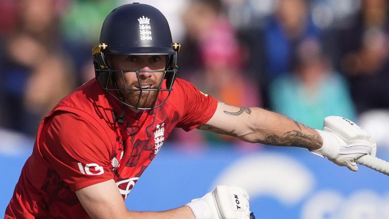 England's Phil Salt batting against Ireland in the first T20I