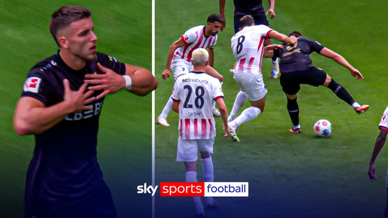 Ermedin Demirovic scores a backheel for Stuttgart 