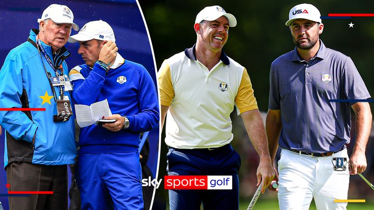 Paul McGinley and Sir Alex Ferguson at the Ryder Cup