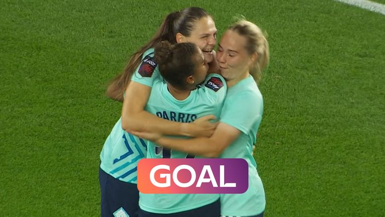 Isobel Goodwin extends London City Lionesses&#39; lead against Everton to 2-0 and nets her second goal of the night. 