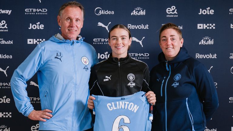 Grace Clinton joined Man City from Man Utah (a picture of courtesy Man City)