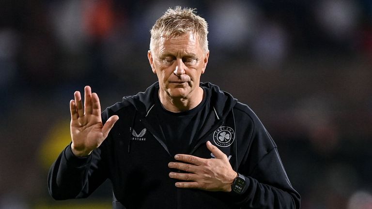 Republic of Ireland head coach Heimir Hallgrimsson after the FIFA World Cup 2026 Group F qualifying defeat to Armenia