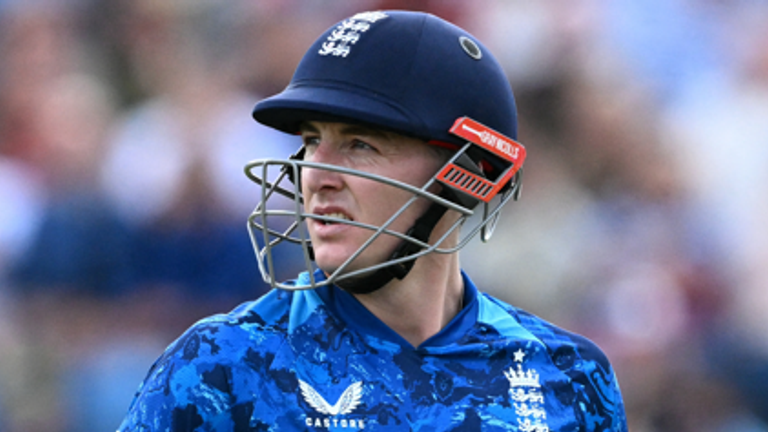 England captain Harry Brook was run out for 12 as his side collapsed from 82-2 to 131 all out in the first ODI against South Africa