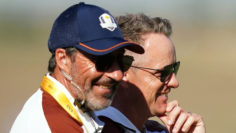 Luke Donald with Jose Maria Olazabal