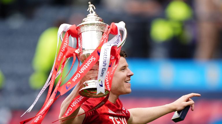 Kevin Nisbet won the Scottish Cup with Aberdeen last season.