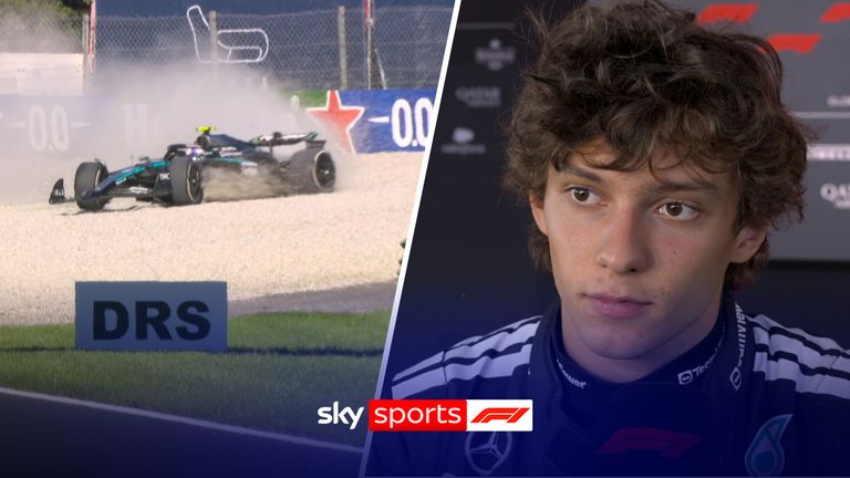 A week after beaching his car in the gravel in Friday practice at Zandvoort, Kimi Antonelli has done it again and brought out the red flag in FP2 at the Italian Grand Prix. 
