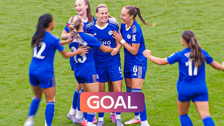 Emily Van Egmond put ten-player Leicester into the lead against Liverpool