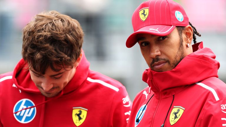 Lewis Hamilton and Charles Leclerc