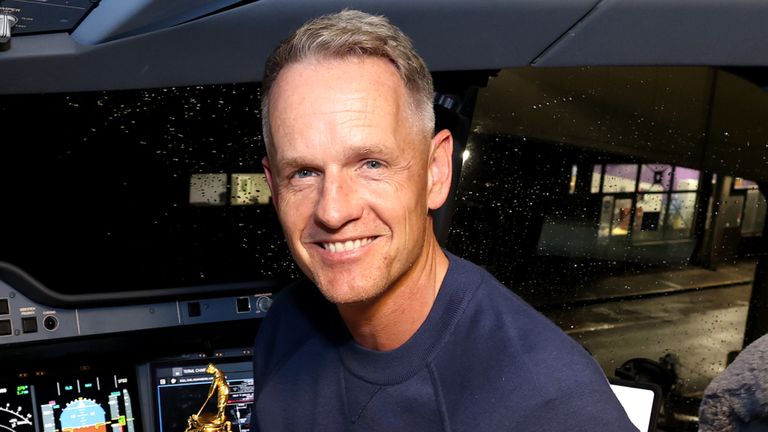 Luke Donald with the Ryder Cup trophy ahead of their trip to Bethpage Black 