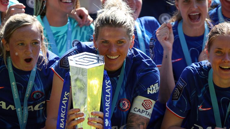 Millie Bright has lifted six WSL trophies in a row with Chelsea - including the last two as captain