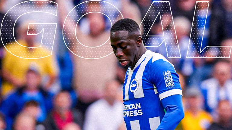 Minteh scores for Brighton against Spurs