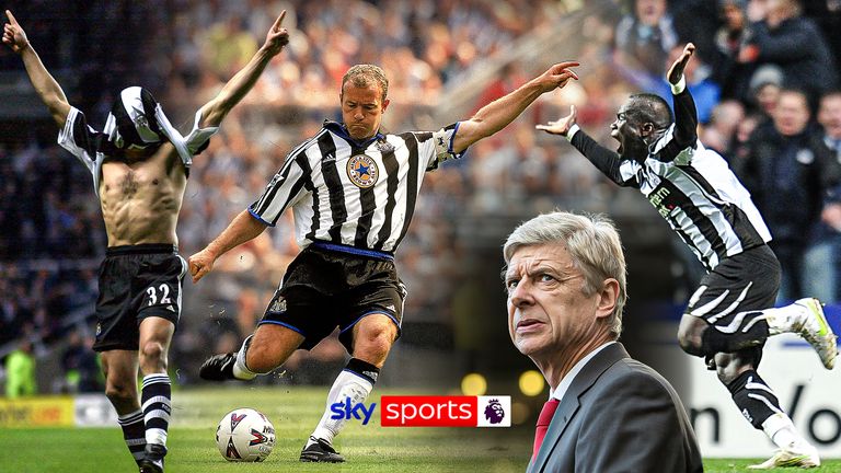 Cheick Tiote, Laurent Robert, Alan Shearer and Arsene Wenger